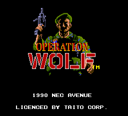Operation Wolf Title Screen